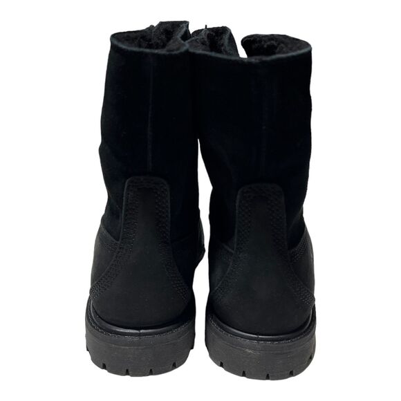 Timberland Womens 6.5 Black Waterproof Fold Down Fleece Lined Winter Boots - Picture 10 of 15